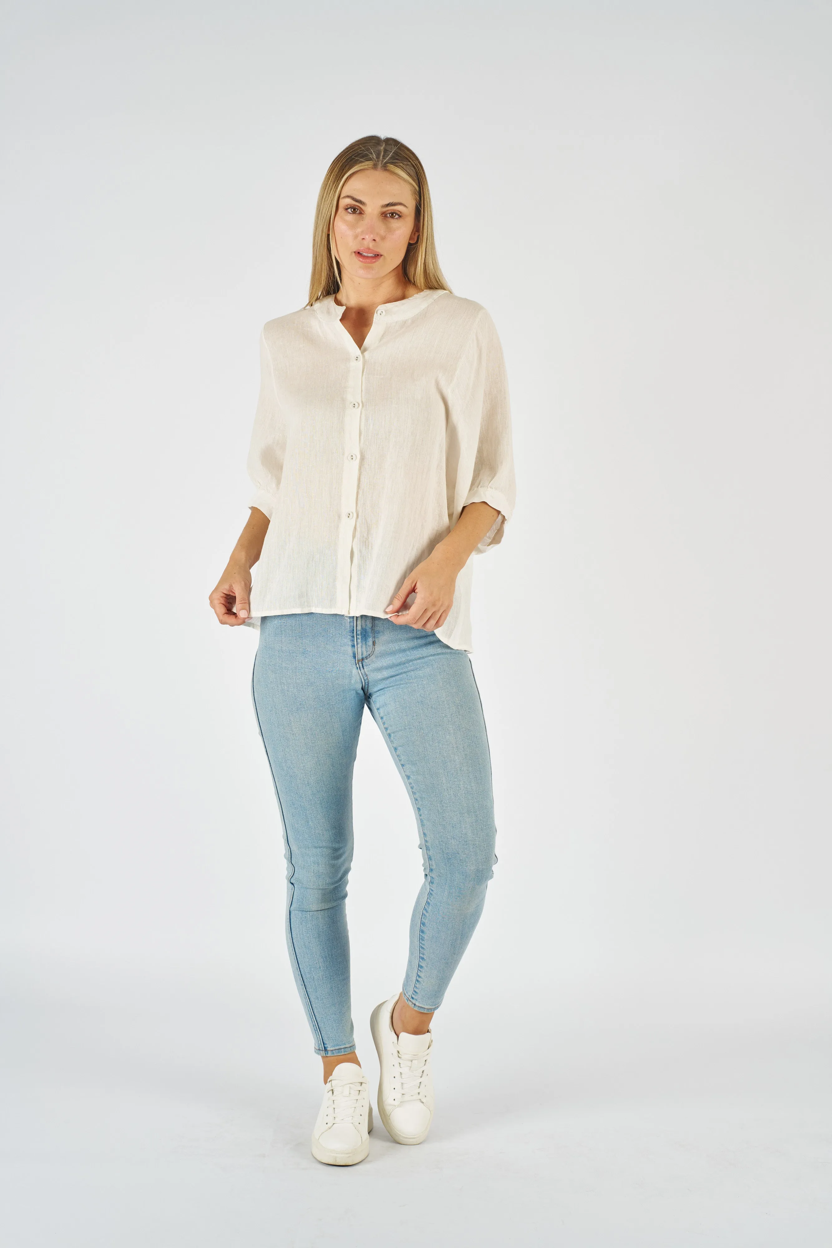 Aurora White Linen Shirt