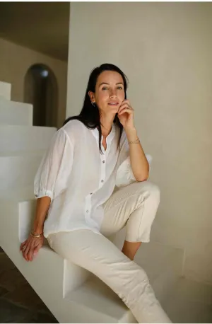 Aurora White Linen Shirt