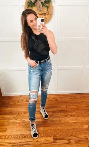 Avery Black Bodysuit