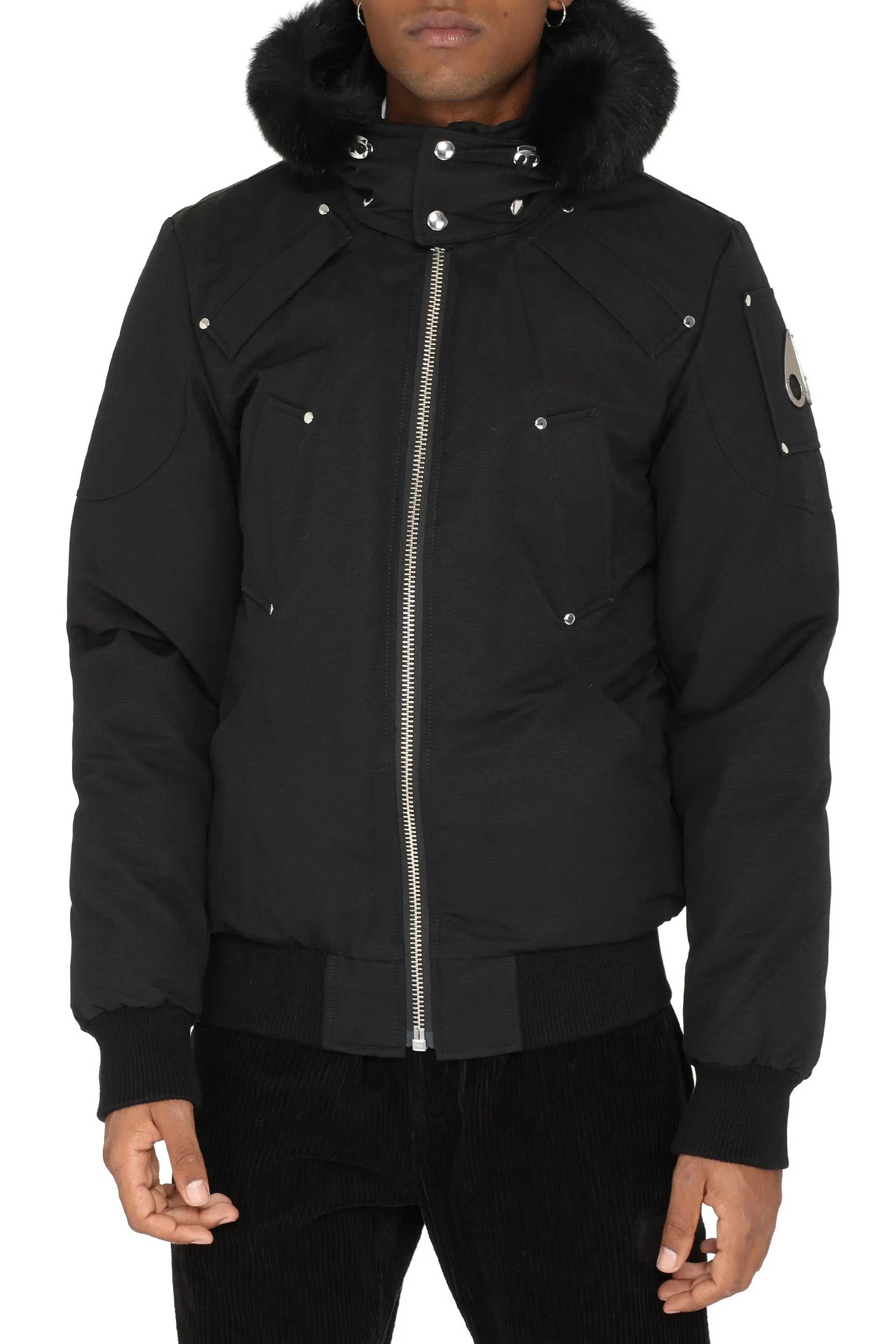 Ballistic hooded padded bomber jacket