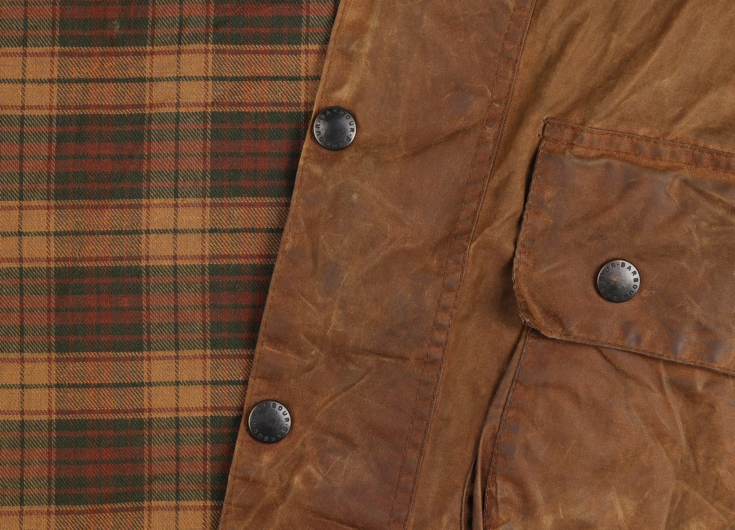 Barbour Beaufort Wax Jacket - Brown - M
