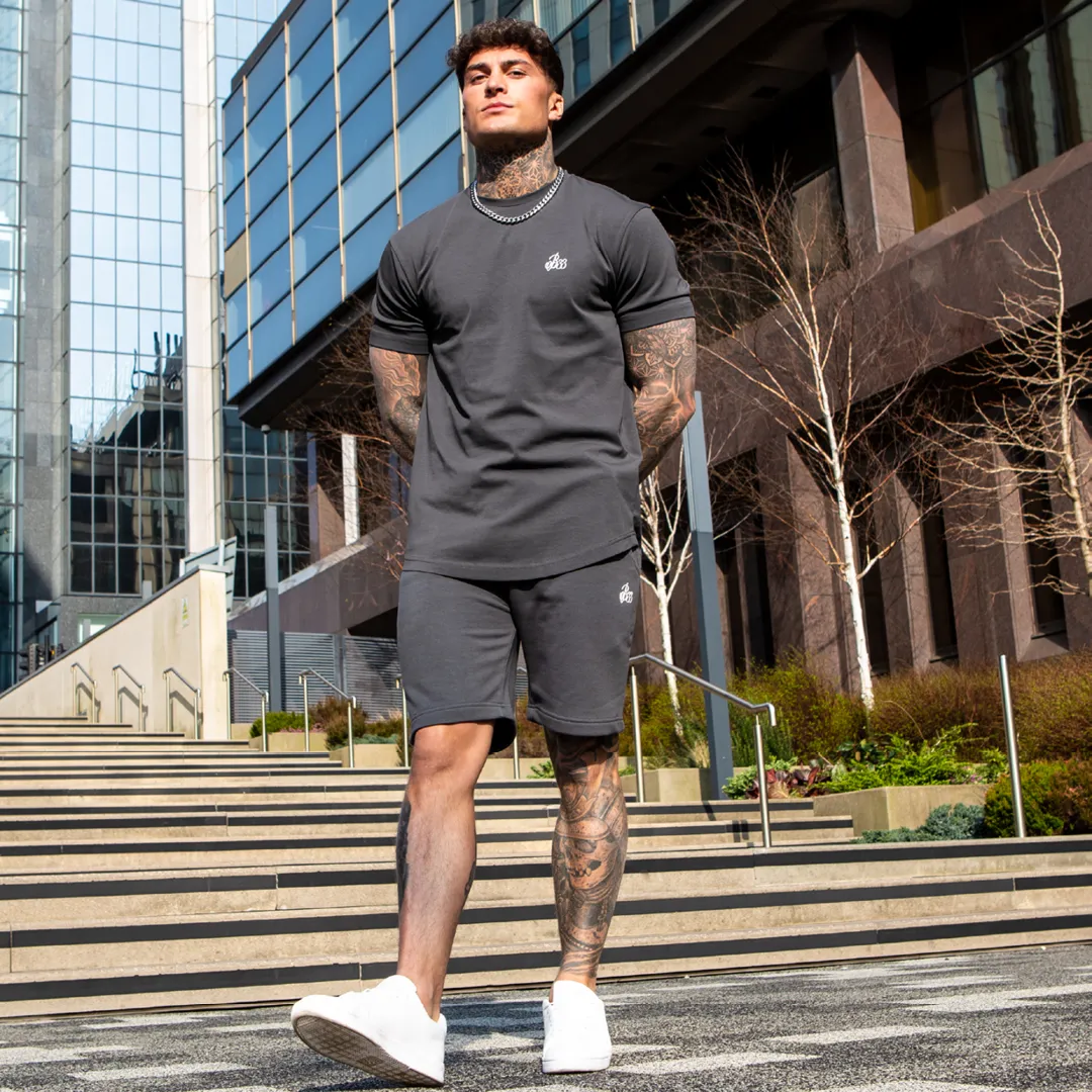 Bee Inspired Signature Cotton Short Charcoal