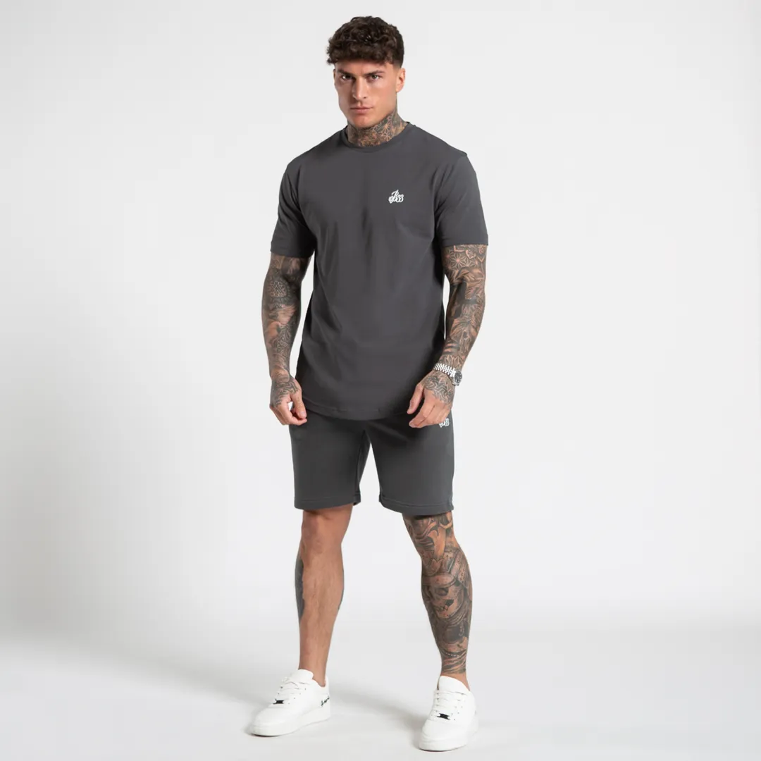 Bee Inspired Signature Cotton Short Charcoal