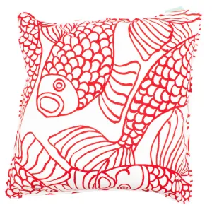 Big Fish Throw Pillow - Red