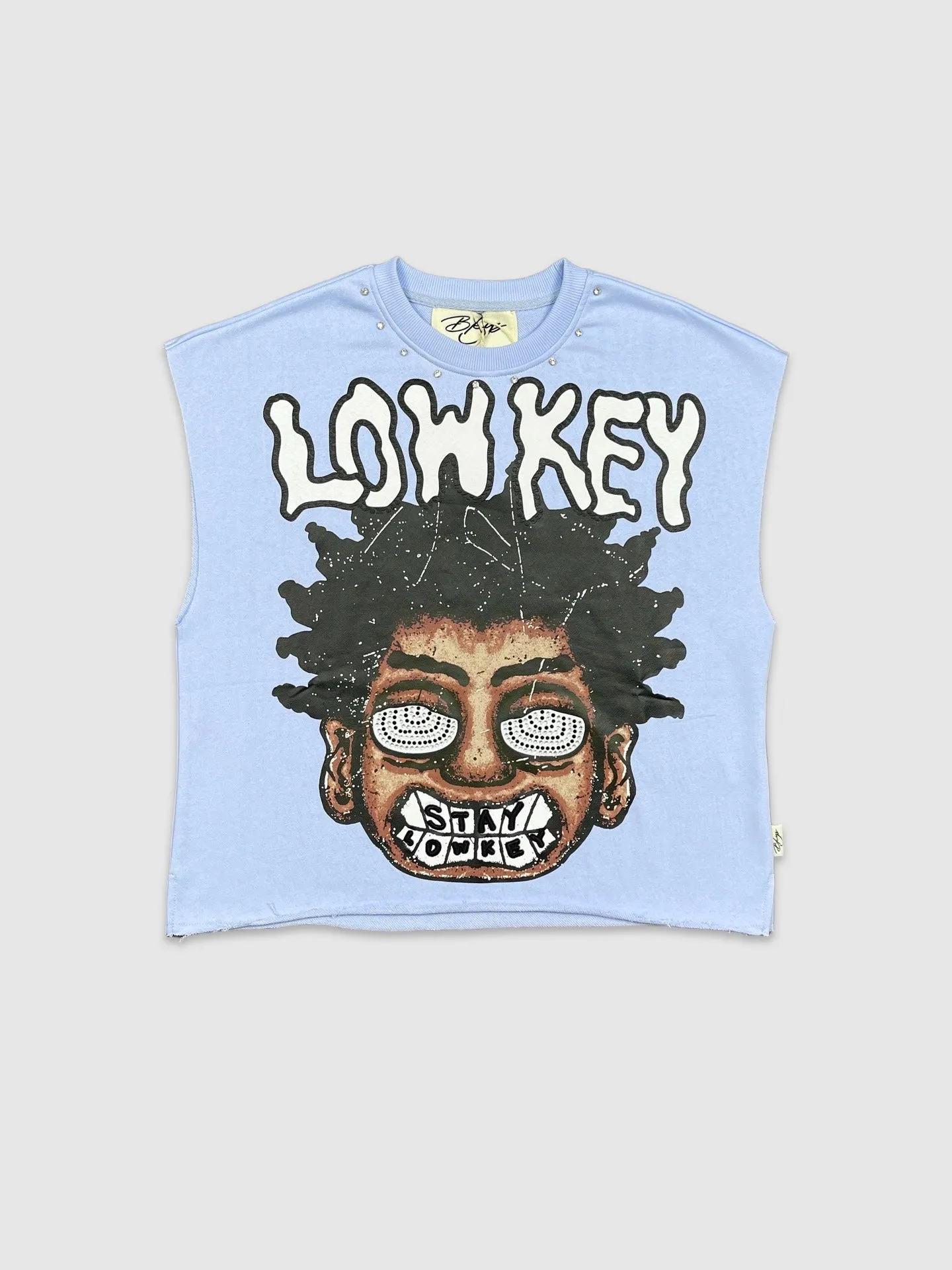 BKYS-MT1281-Low Key Muscle Crop Tee