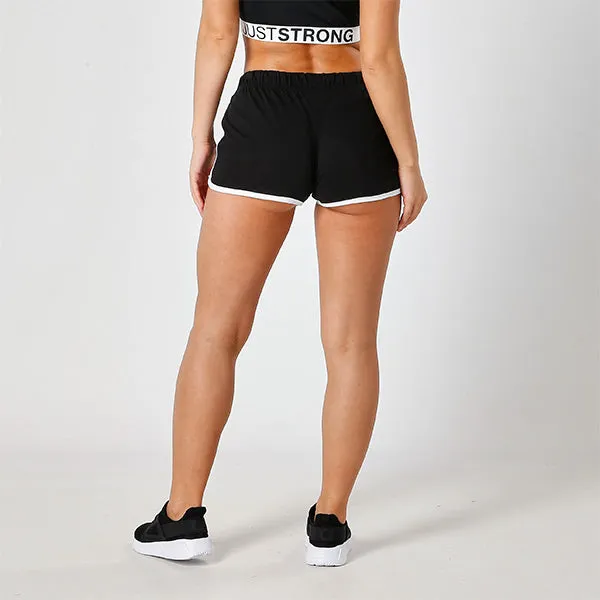 Black & White Just Strong Track Shorts
