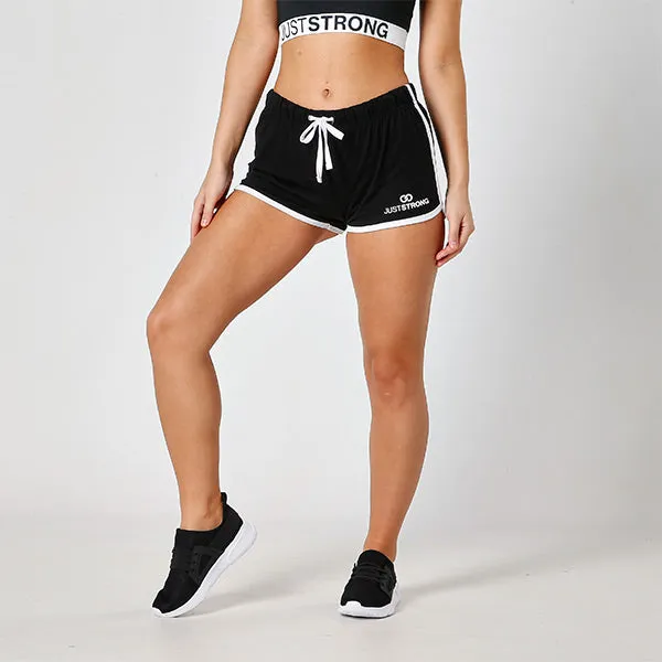 Black & White Just Strong Track Shorts