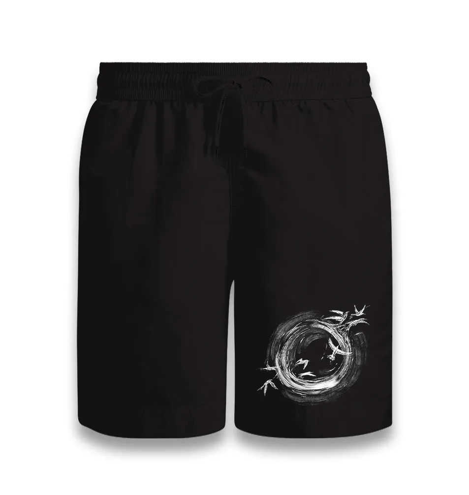 Black Hole Birds Flying Around Black Shorts