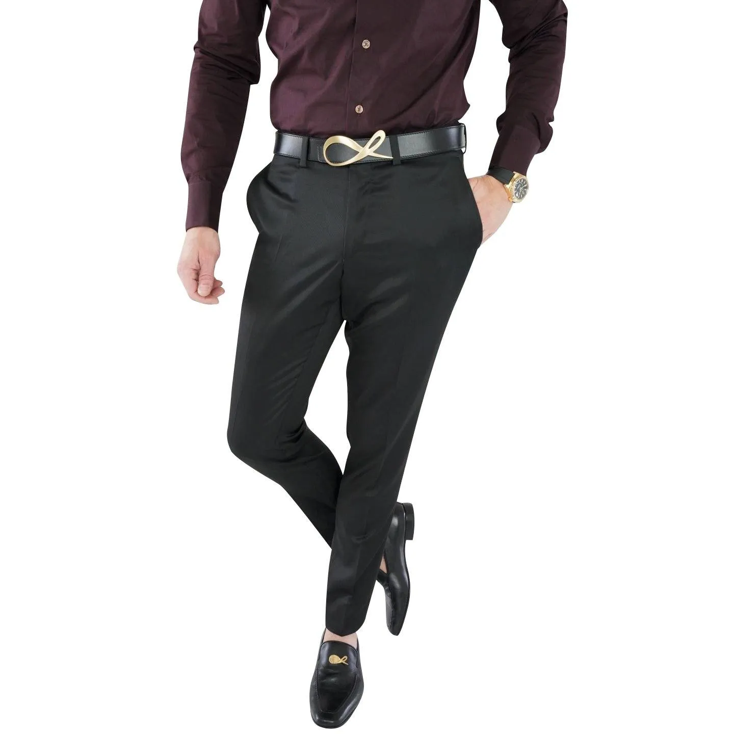 Black Lucentezza Trousers @ The Vault