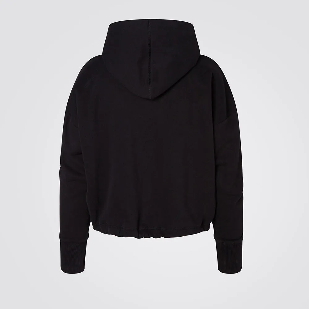 Black Relax Cropped Hoodie
