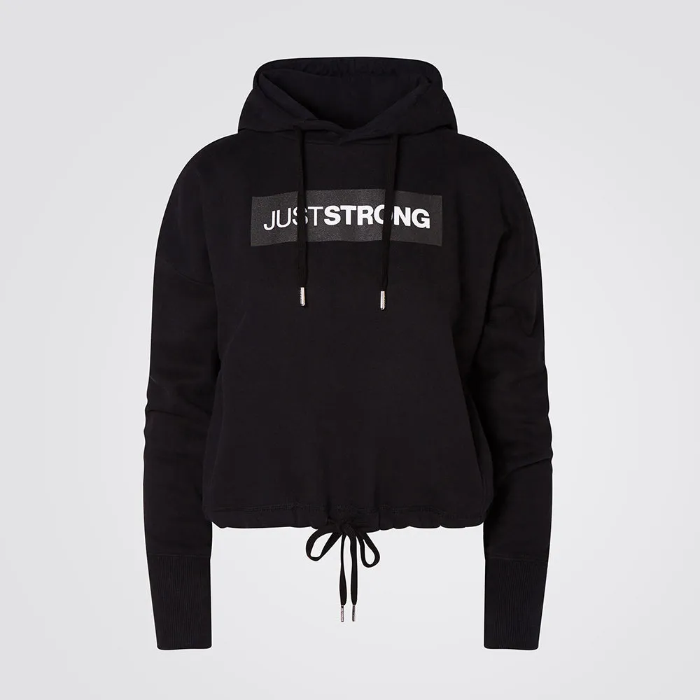 Black Relax Cropped Hoodie
