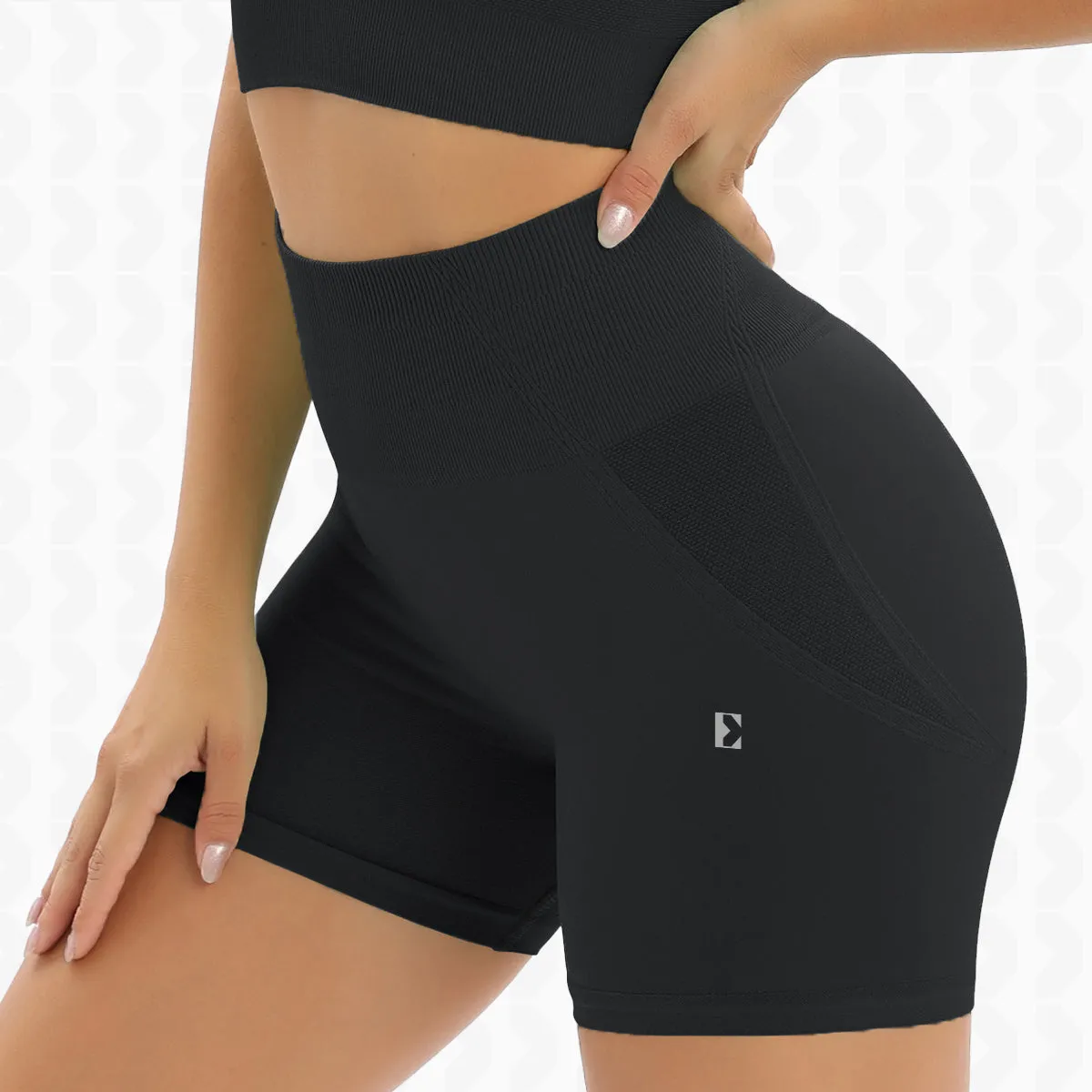 Black Seamless Shorts