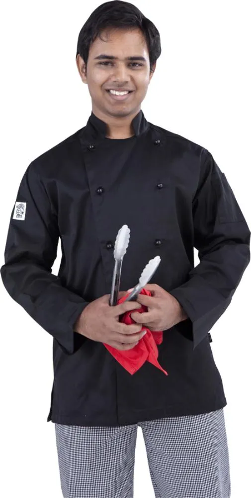 Black Traditional Long Sleeve Chef Jacket