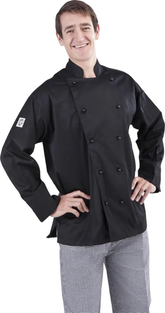 Black Traditional Long Sleeve Chef Jacket