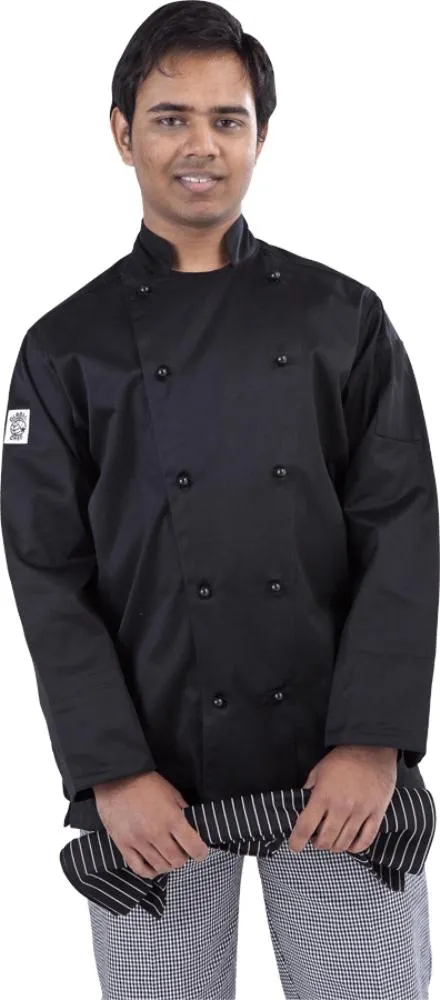 Black Traditional Long Sleeve Chef Jacket