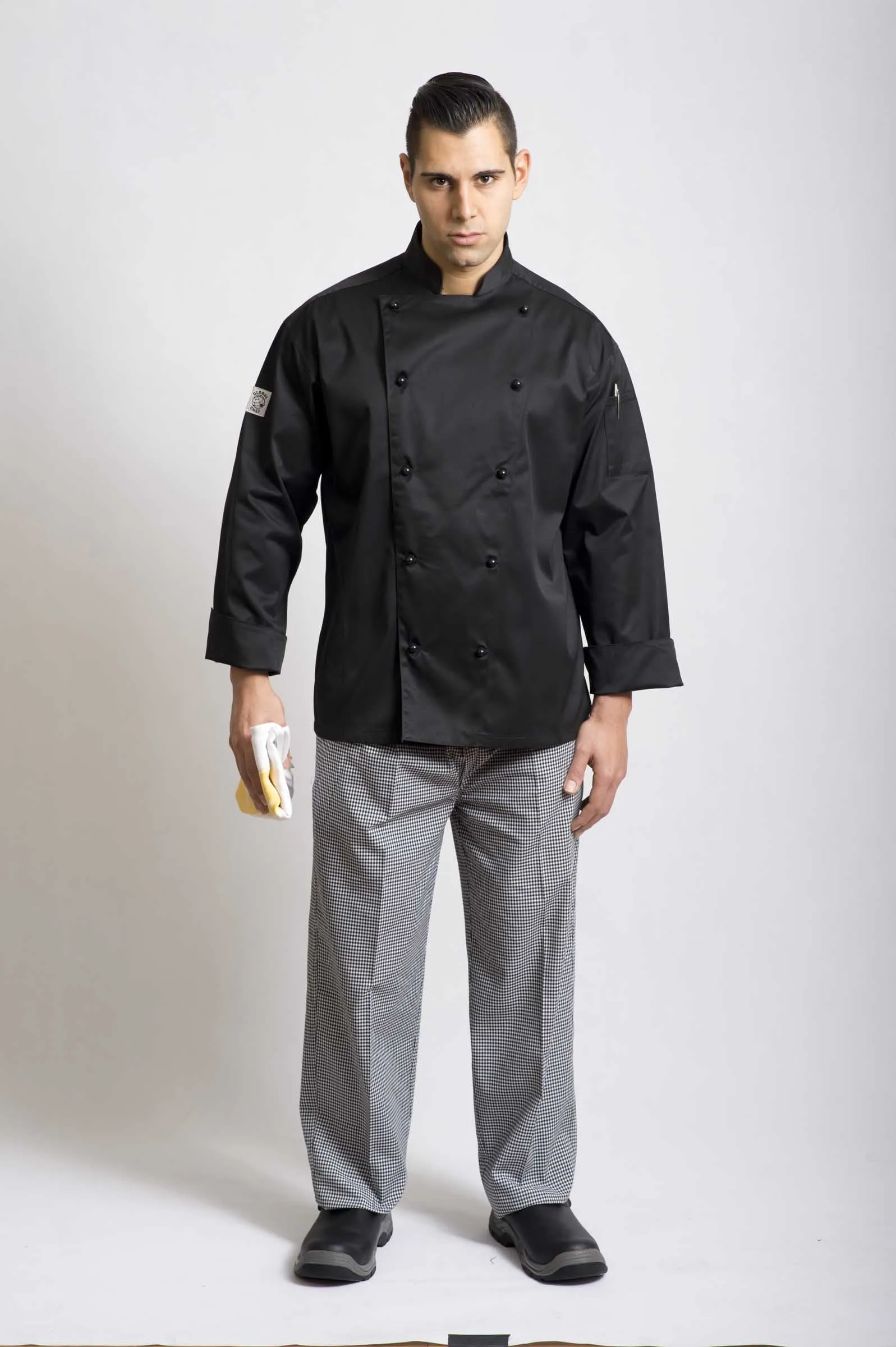 Black Traditional Long Sleeve Chef Jacket
