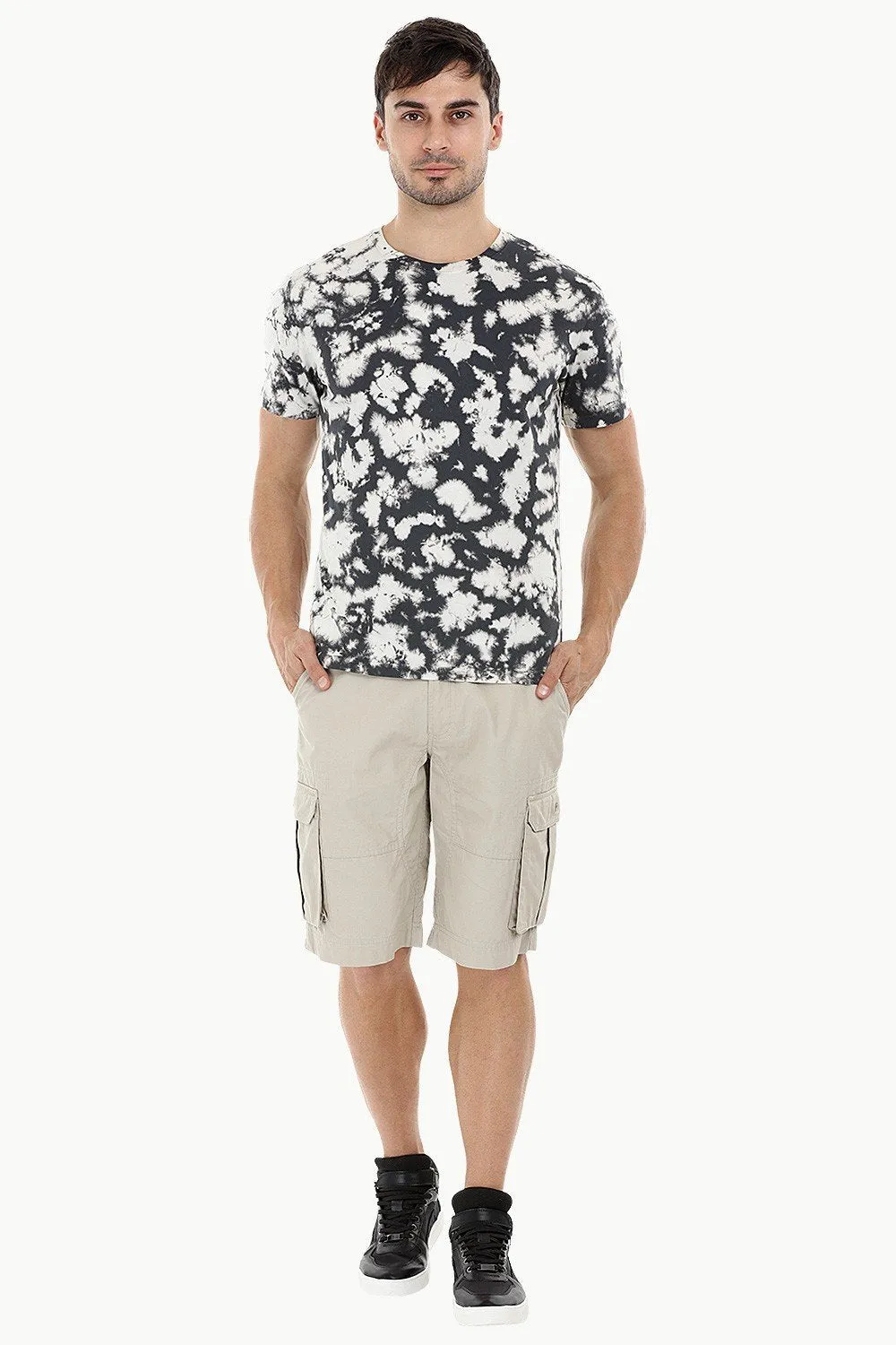 Blotch Effect Tie Dye T Shirt