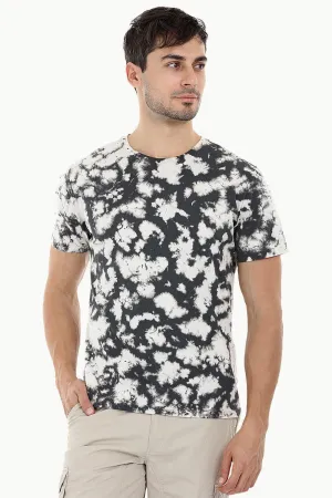 Blotch Effect Tie Dye T Shirt