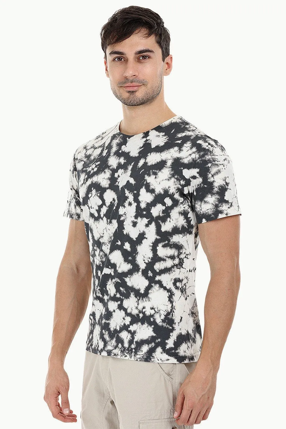 Blotch Effect Tie Dye T Shirt