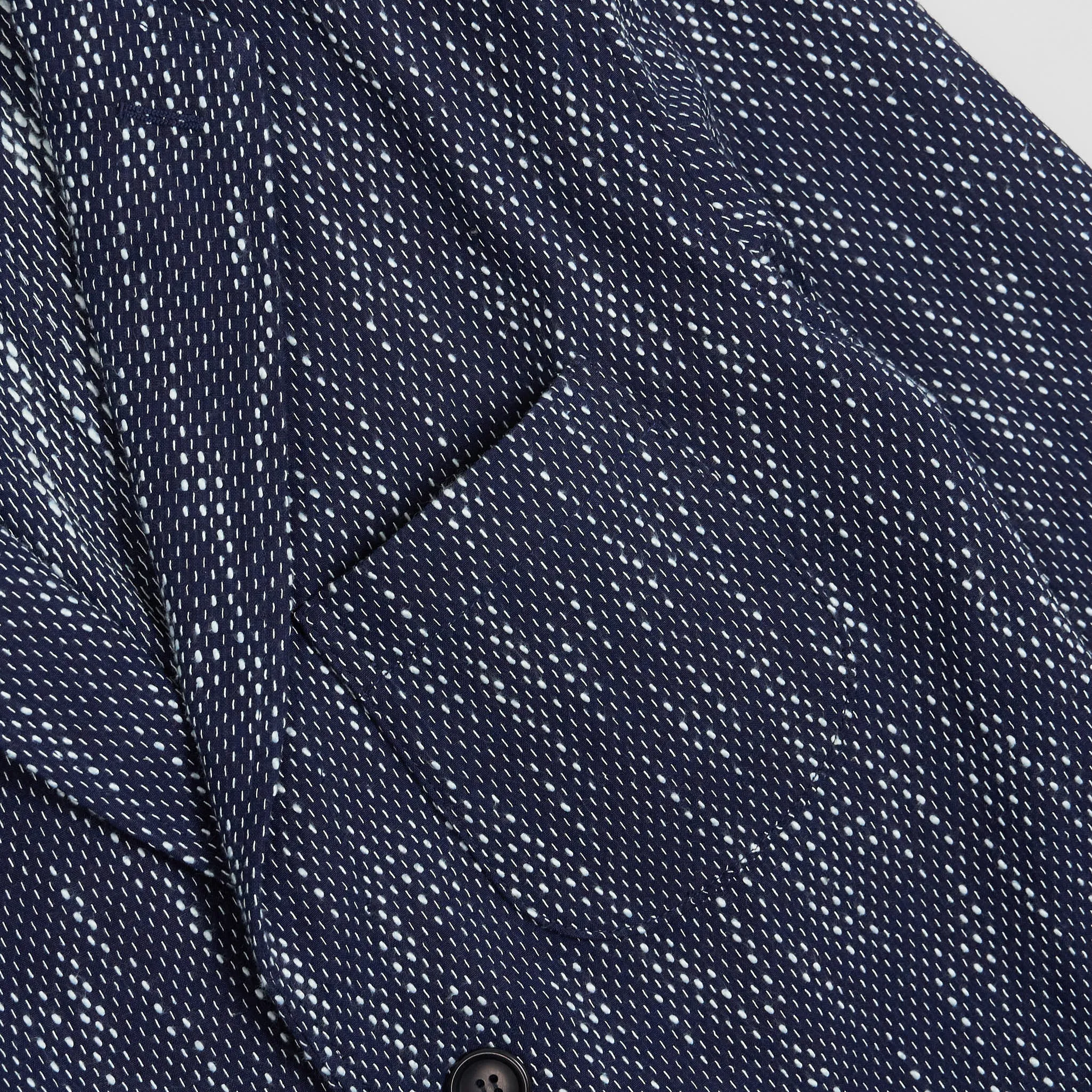 Blue Blue Japan Light Slub Yarn Two Button Sashiko Blazer