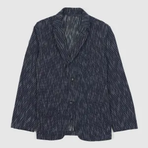 Blue Blue Japan Light Slub Yarn Two Button Sashiko Blazer