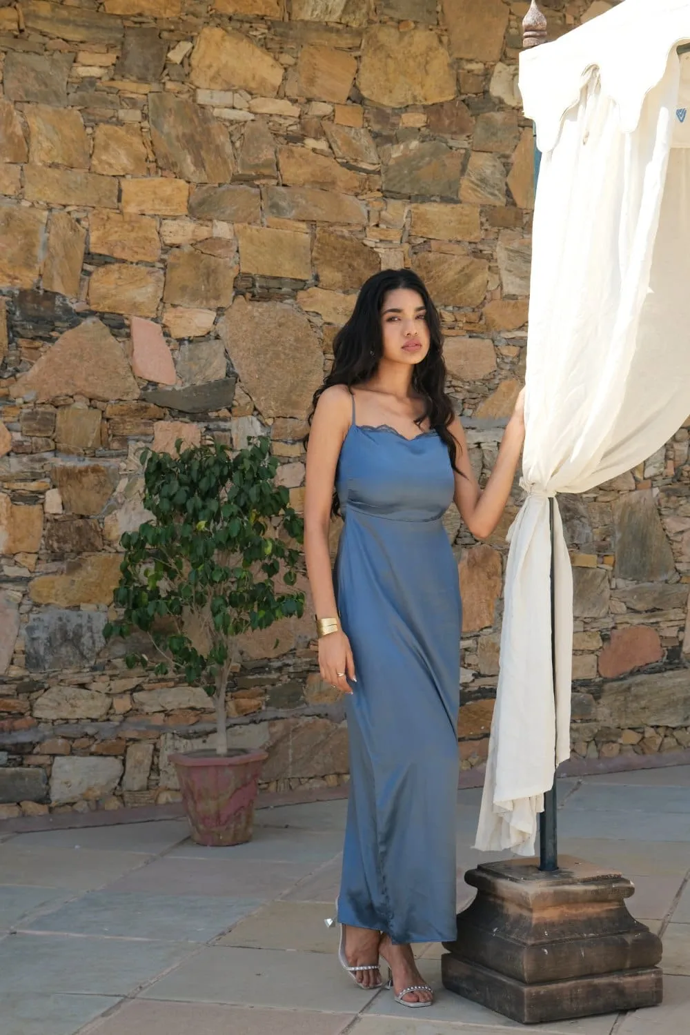 Blue Fitted Dress