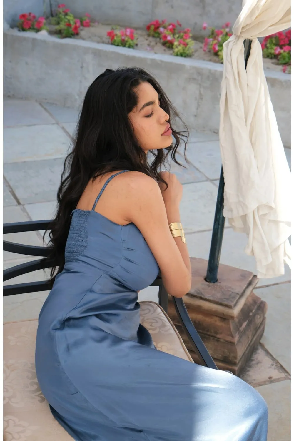 Blue Fitted Dress