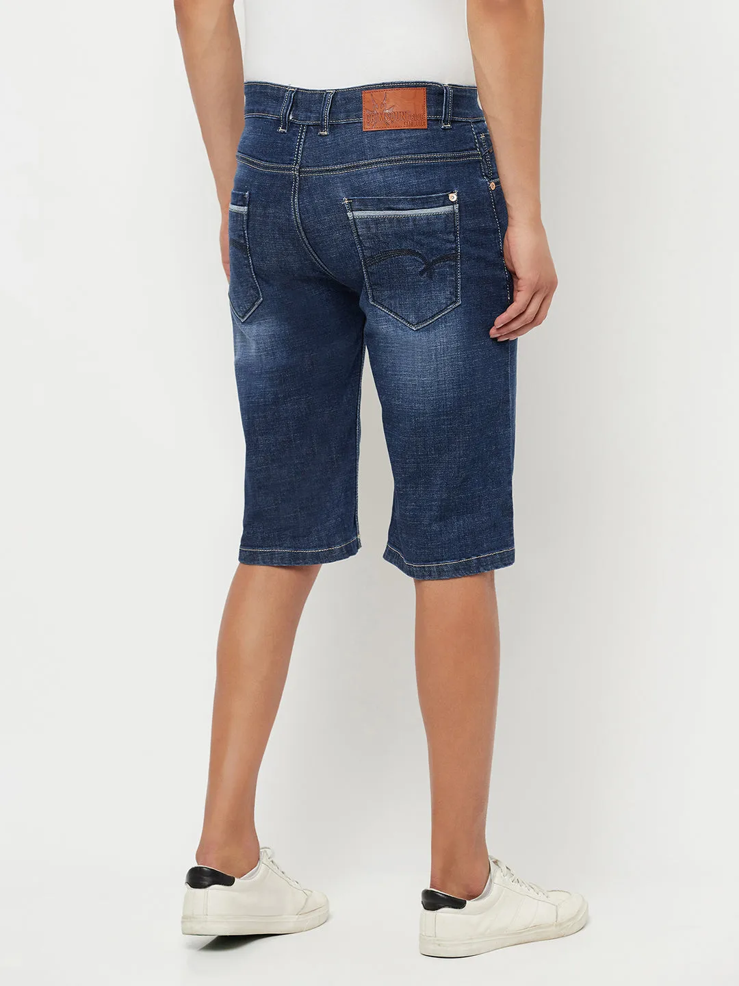 Blue Light Fade Denim Shorts