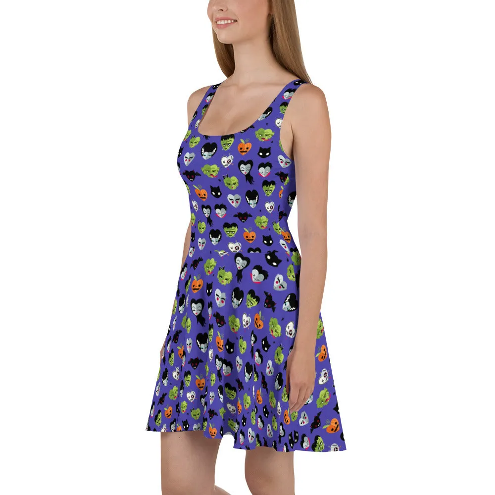 Blue Monster Luv Skater Dress
