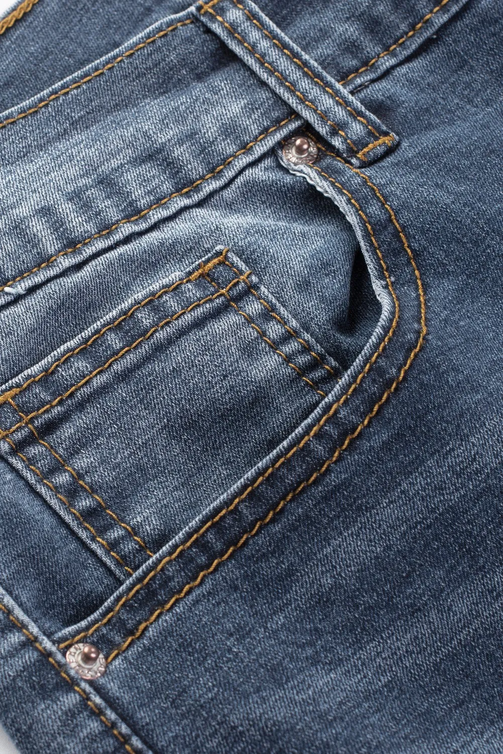 Blue Slim-fit Distressed Men's Denim Shorts