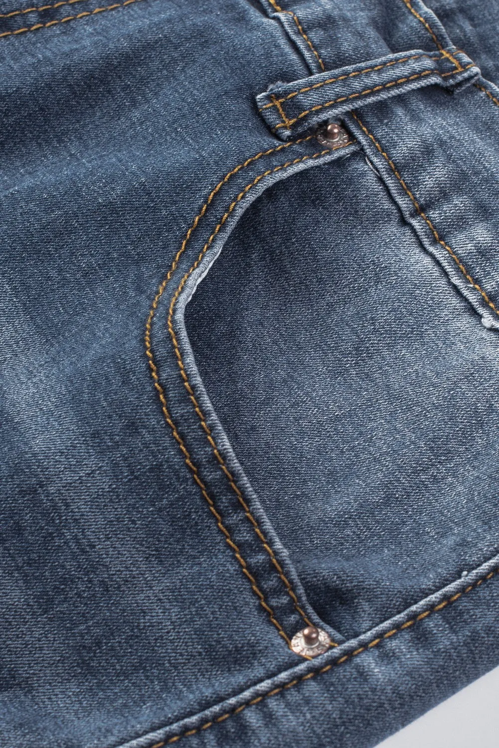 Blue Slim-fit Distressed Men's Denim Shorts