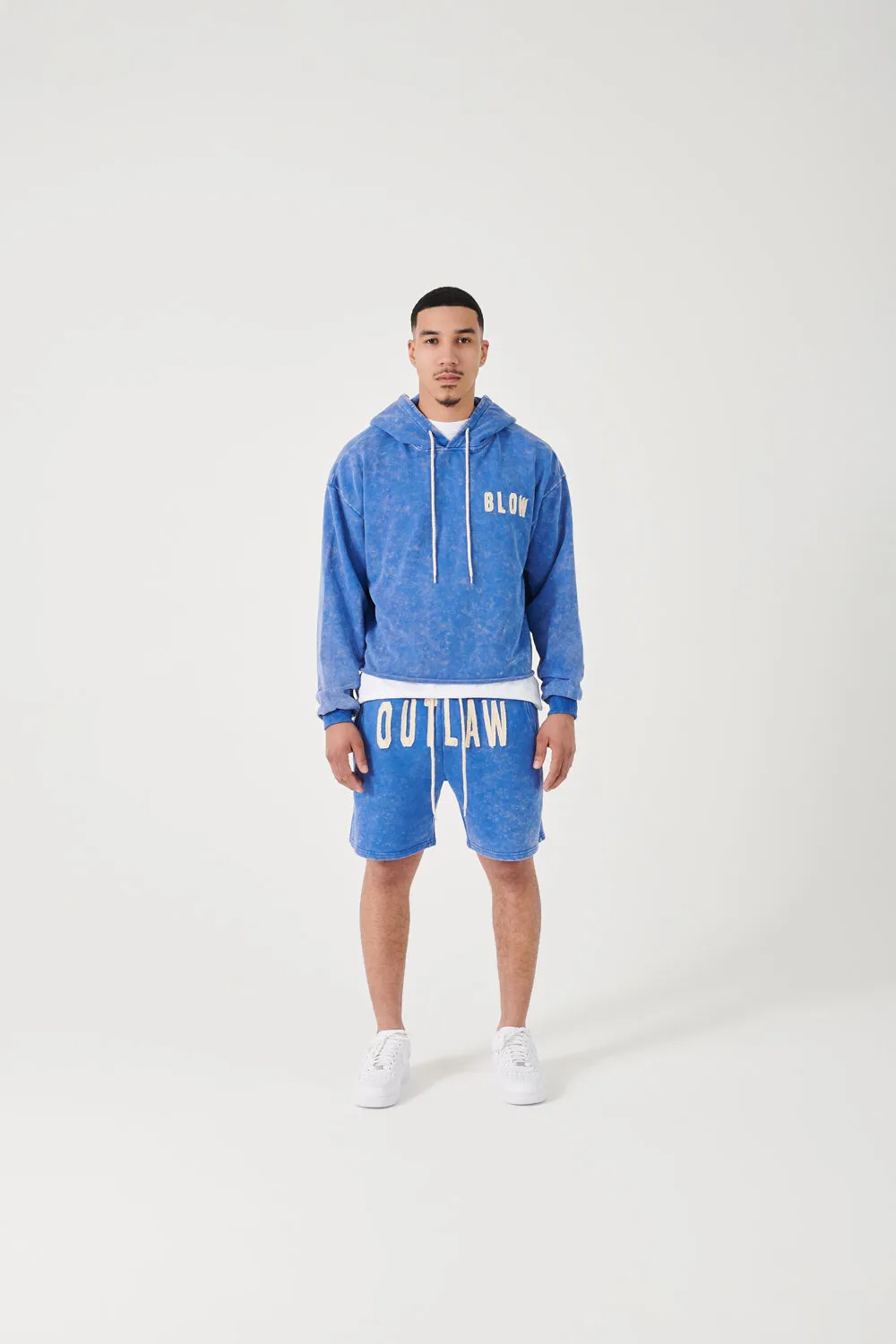 BLUE STONE WASHED HOODIE