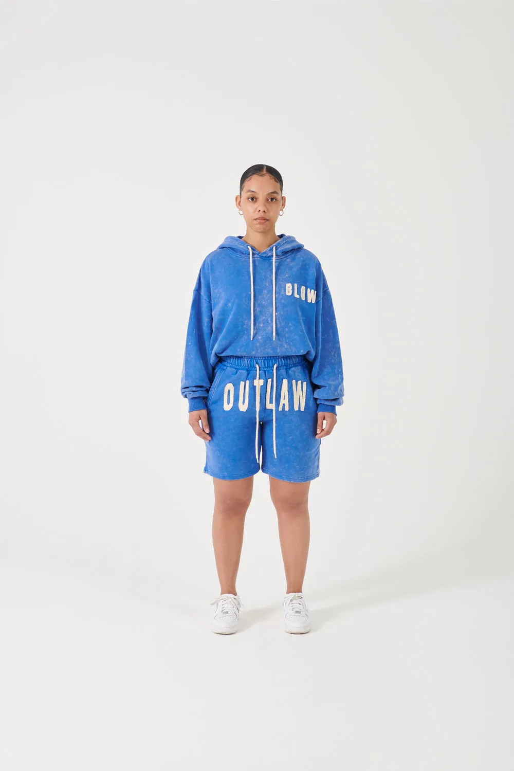 BLUE STONE WASHED HOODIE