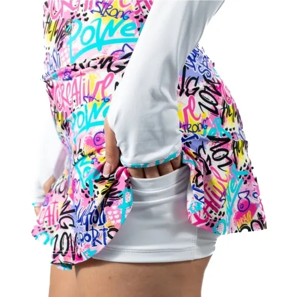 Bluefish Graffiti Full Skort Tennis Size Large