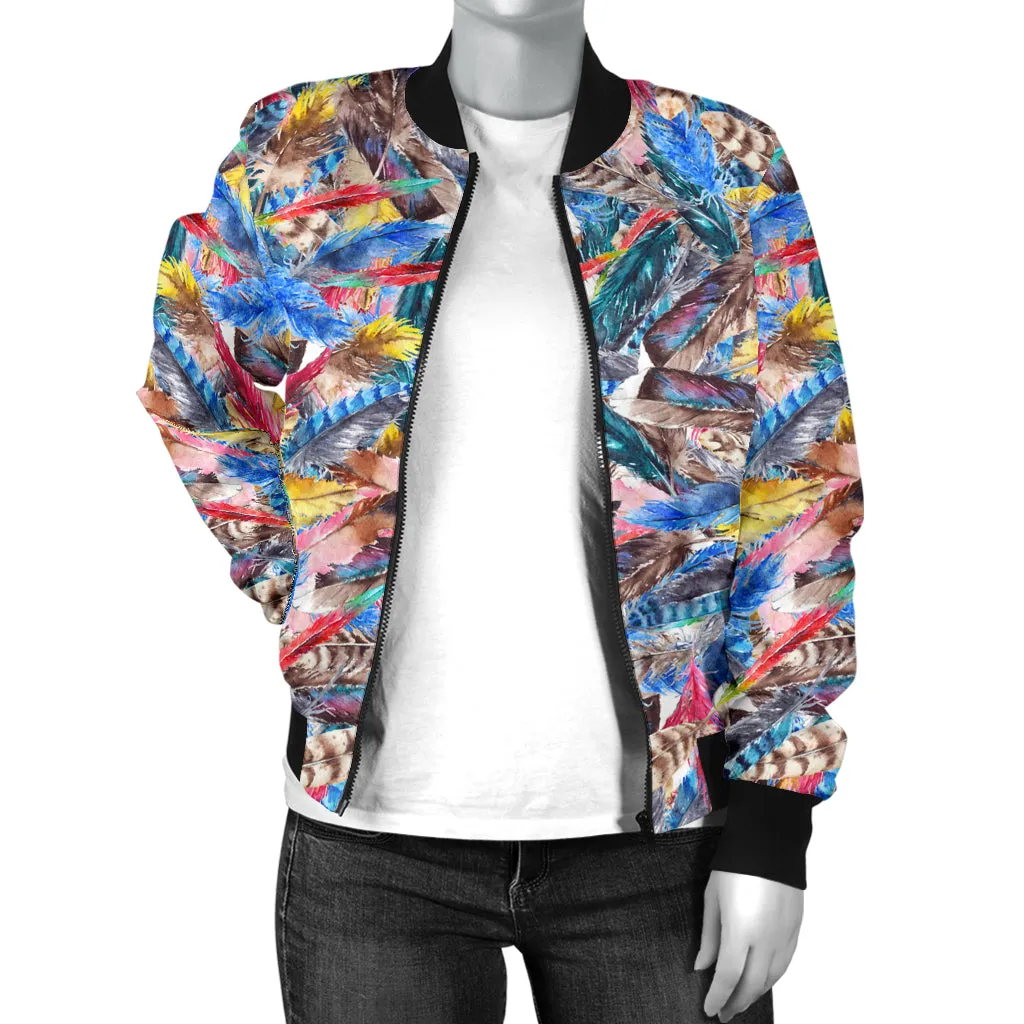 Boho Feather 1 Bomber Jacket