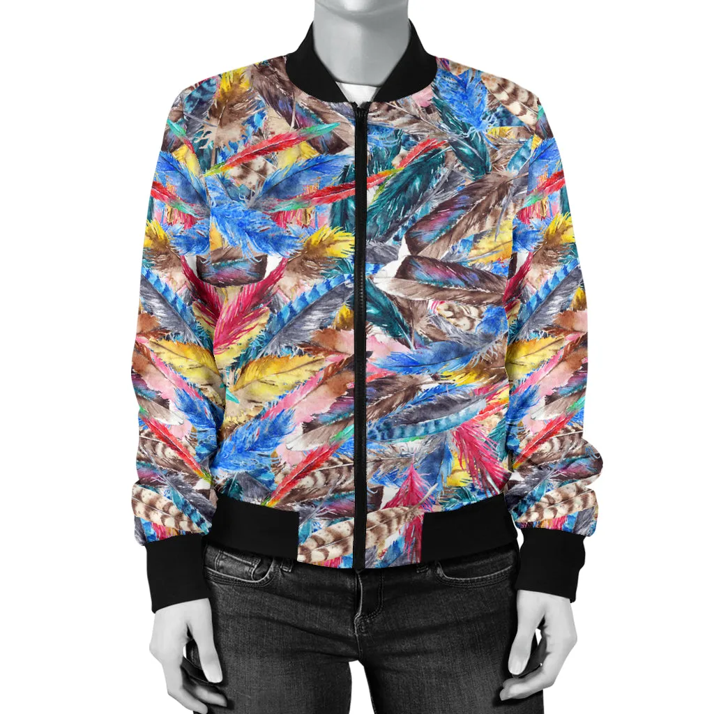 Boho Feather 1 Bomber Jacket