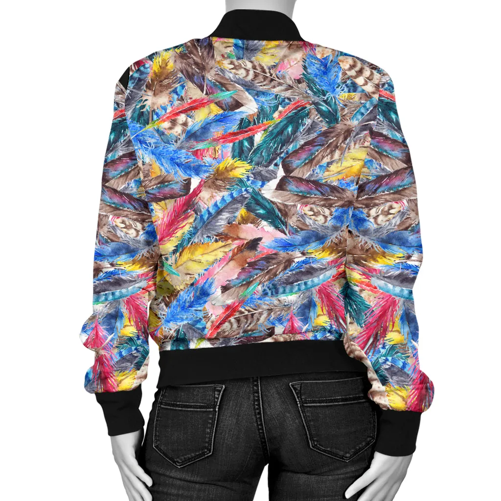 Boho Feather 1 Bomber Jacket
