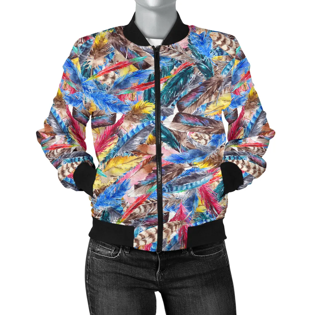 Boho Feather 1 Bomber Jacket