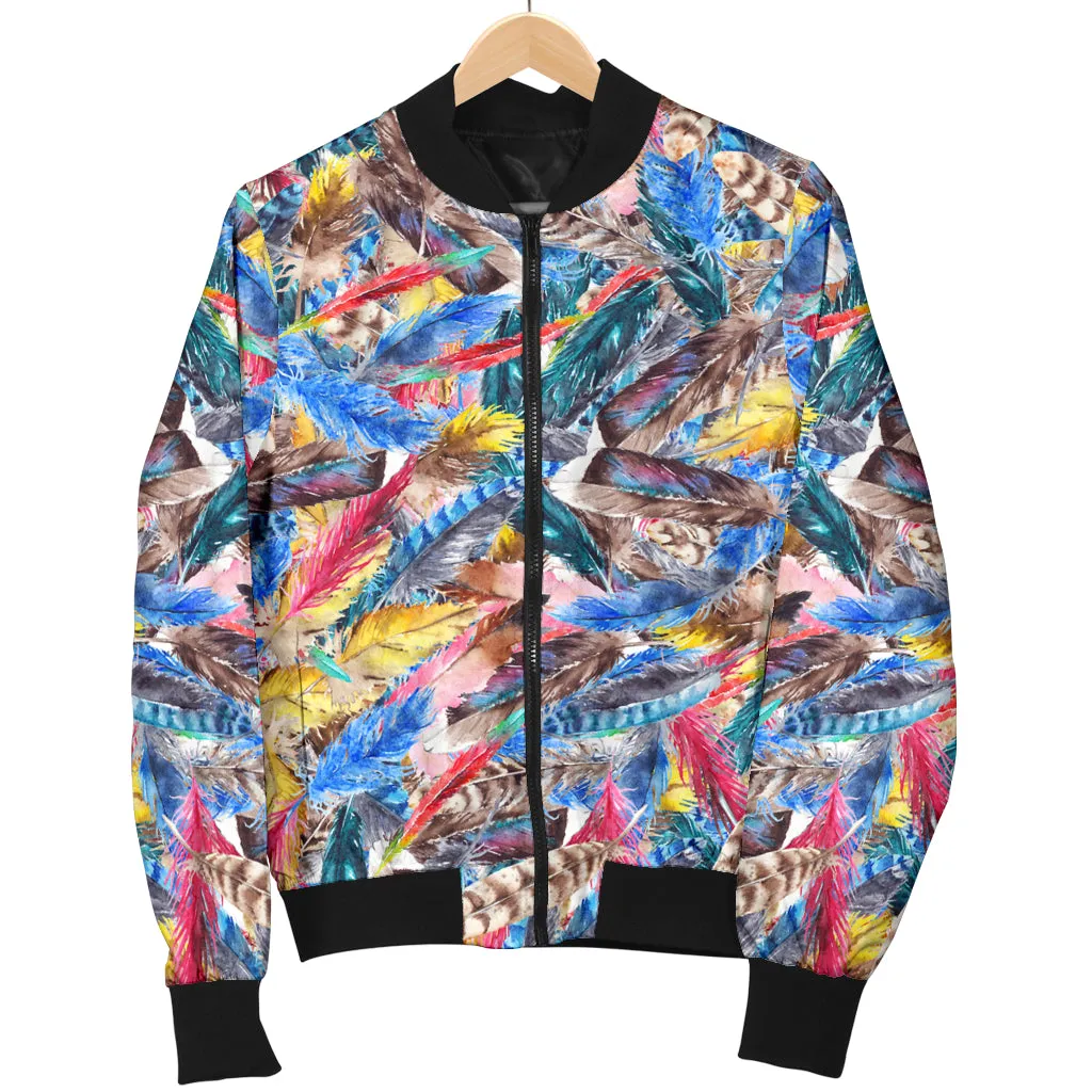Boho Feather 1 Bomber Jacket