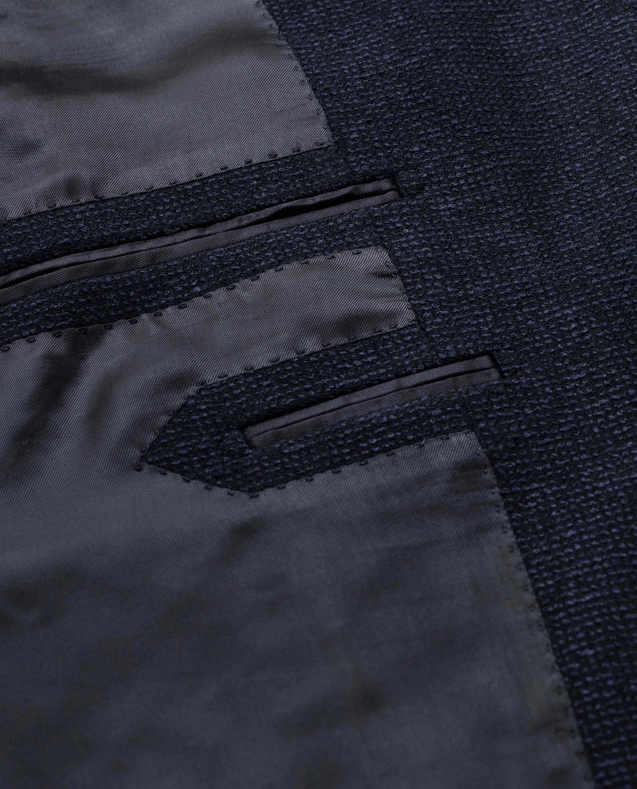 Bottoli Knit Inspired Midnight Blue Stretch Faux Wool & Cotton Blend