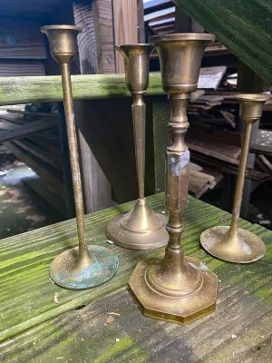 Brass Candlestick Lot (4)
