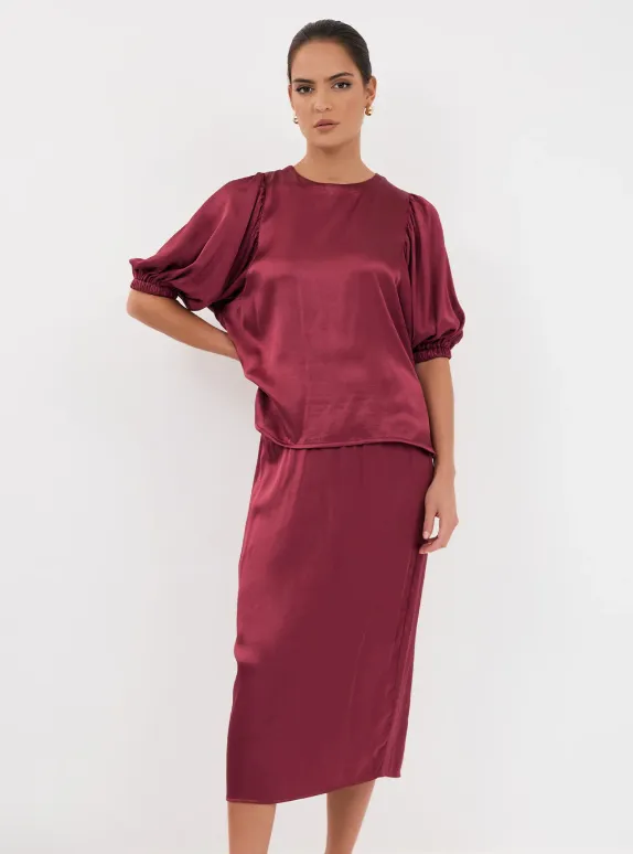 Brook Satin Skirt