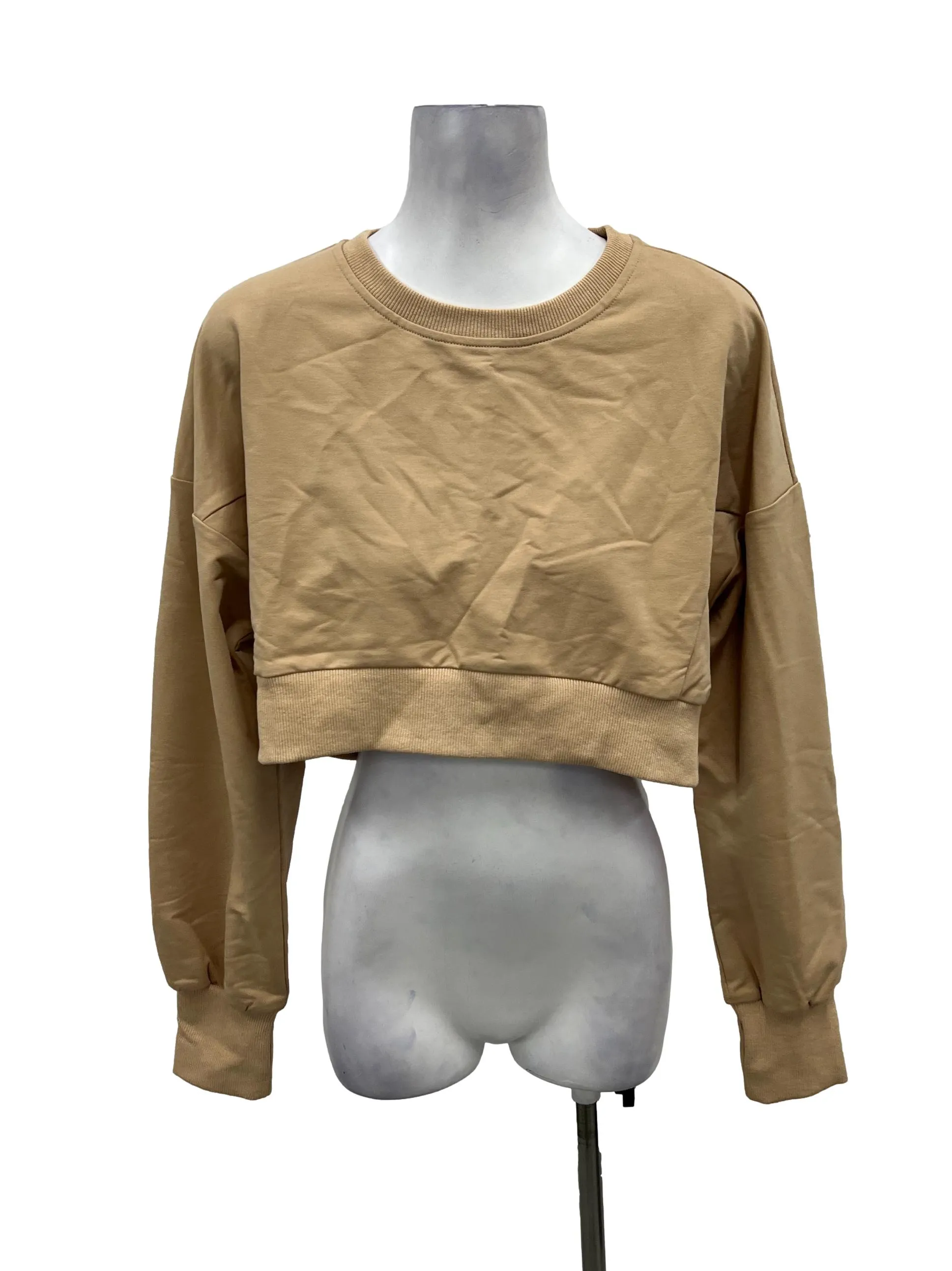 Brown Cropped Sweatshirt