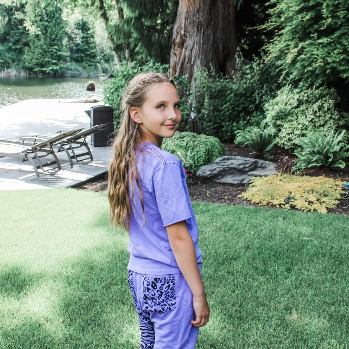 Cameron Solid Tee | Purple