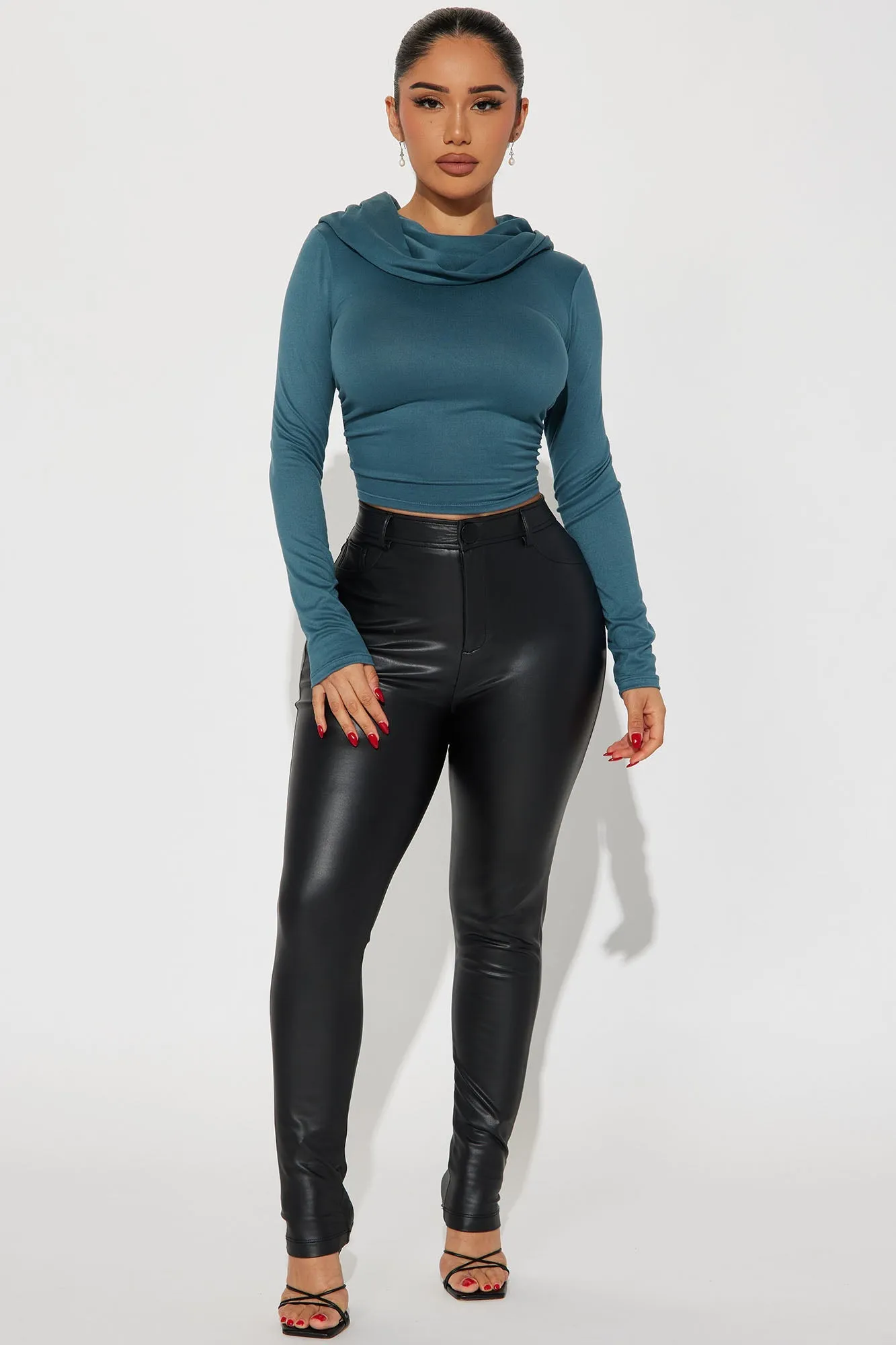 Can't Talk Right Now Hooded Top - Slate Blue