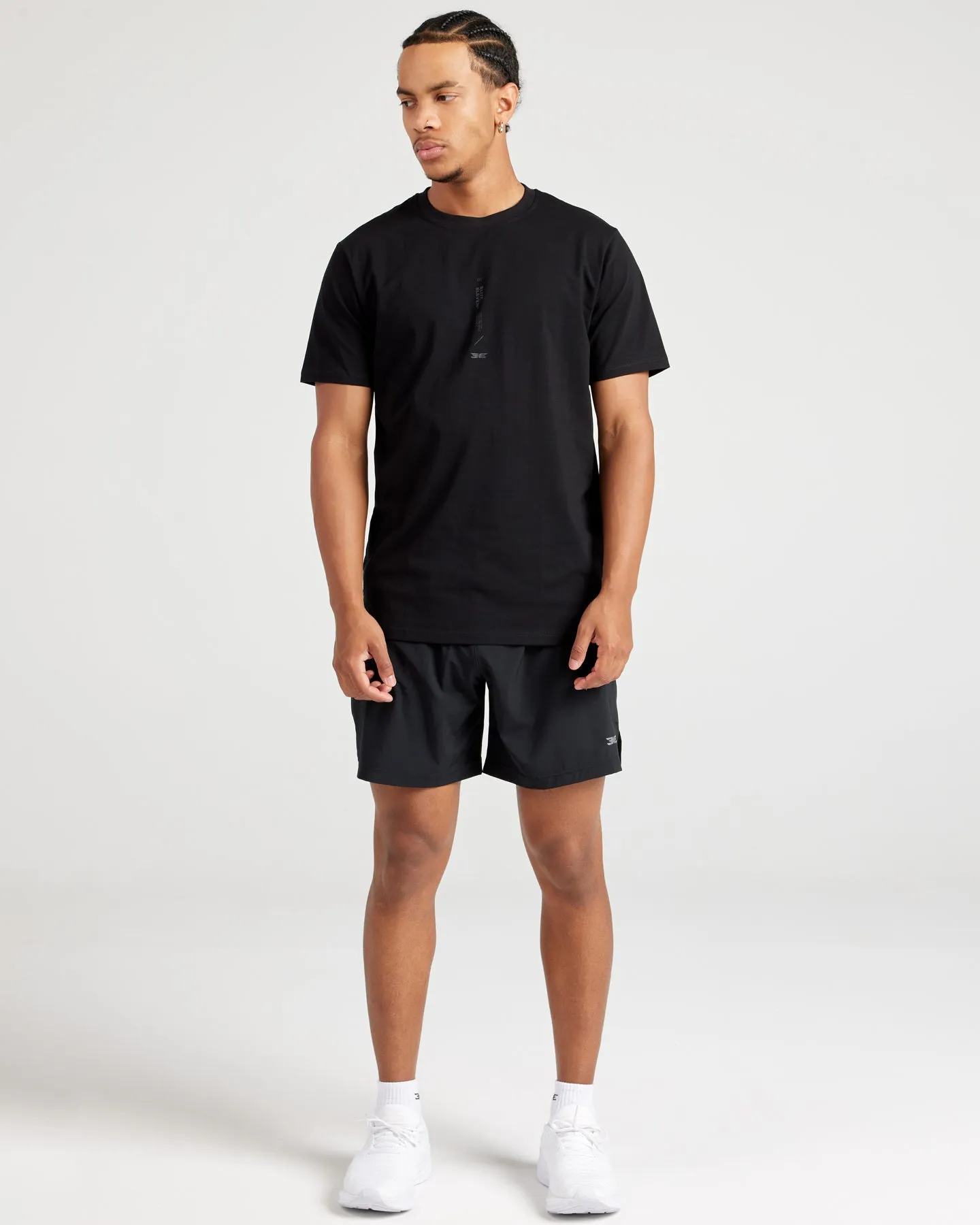 Capital Fitted Tee V1 - Black / Black