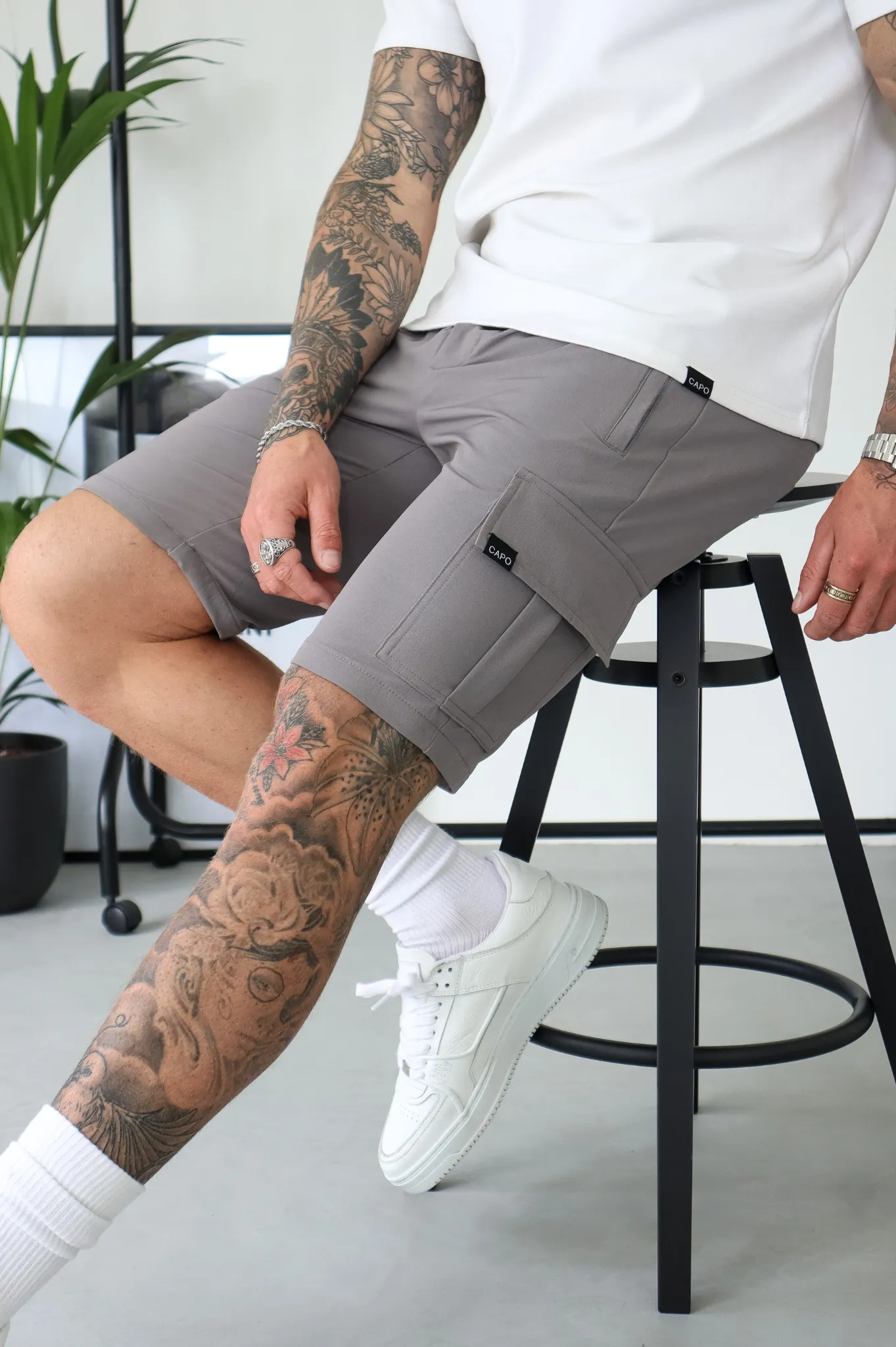 Capo Utility Cargo Shorts Steel Grey