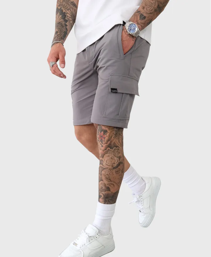 Capo Utility Cargo Shorts Steel Grey
