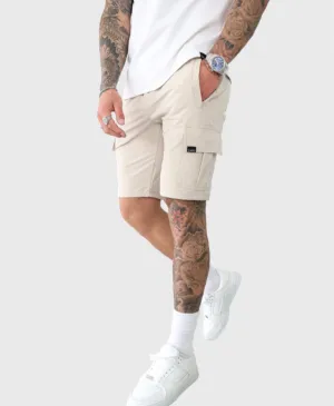 Capo Utility Cargo Shorts Stone Beige