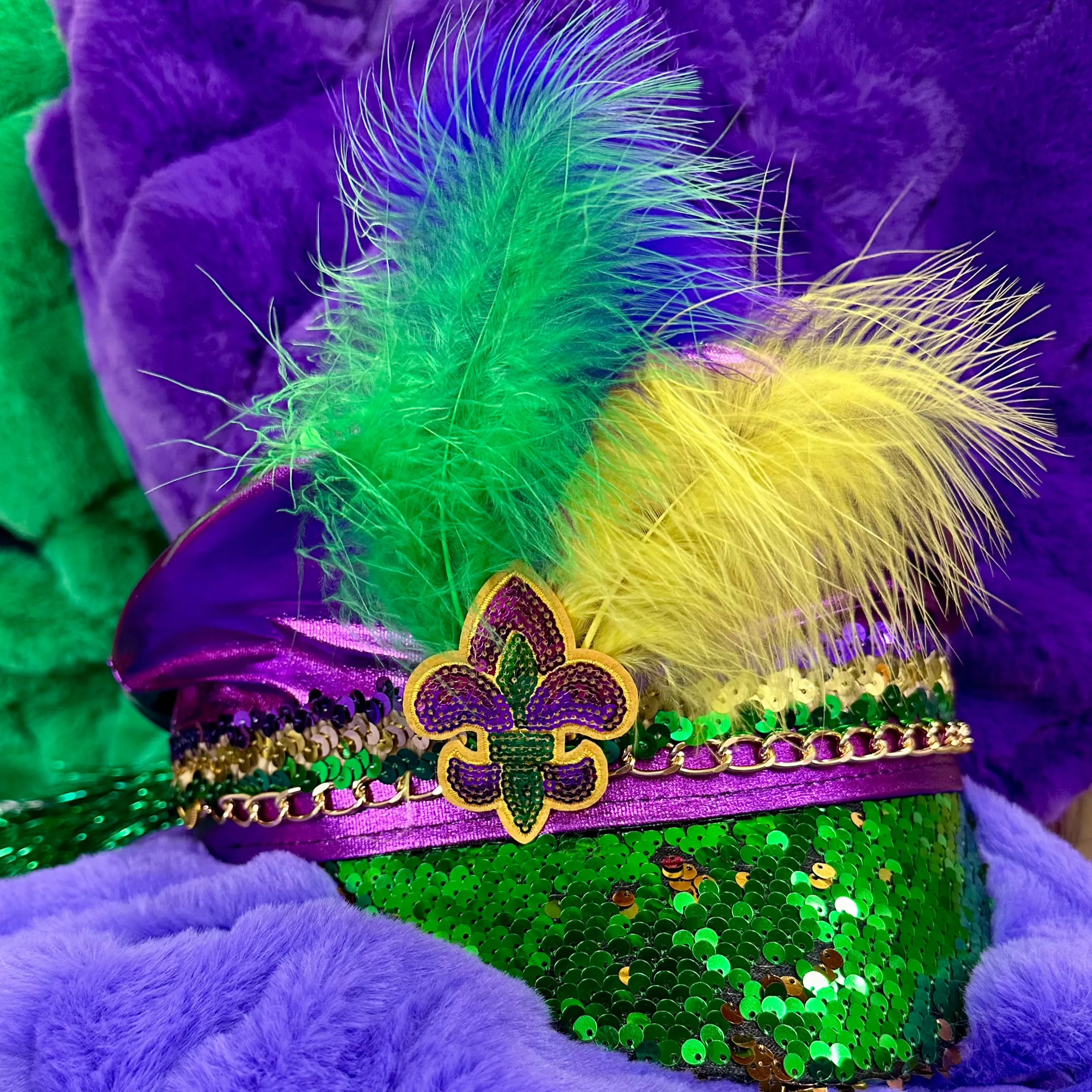 CAPTAIN'S HAT 2025 Mardi Gras Sequin